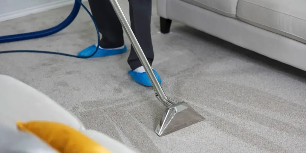 Hot water extraction carpet cleaning removing deep dirt from carpet fibers