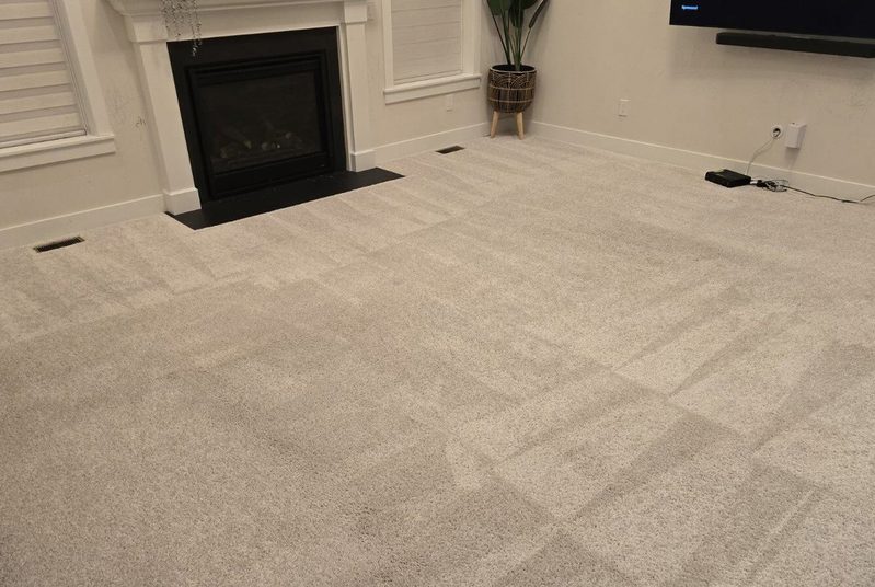 Light carpet after professional cleaning by Clean It Best